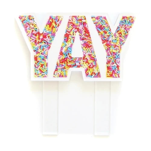 C.R. Gibson - KAILO CHIC ACRYLIC "YAY" CAKE TOPPER