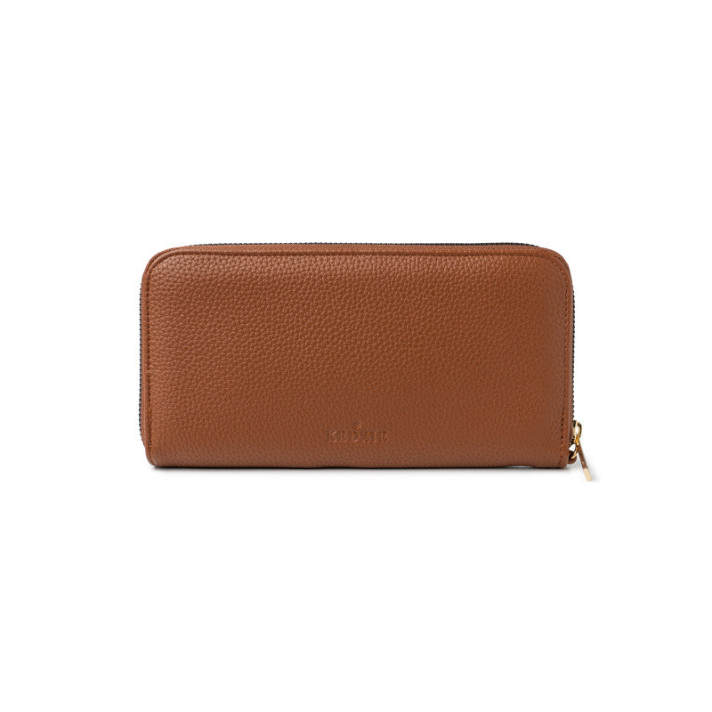 Kedzie - Eclipse Convertible Zip Around Clutch - Chestnut