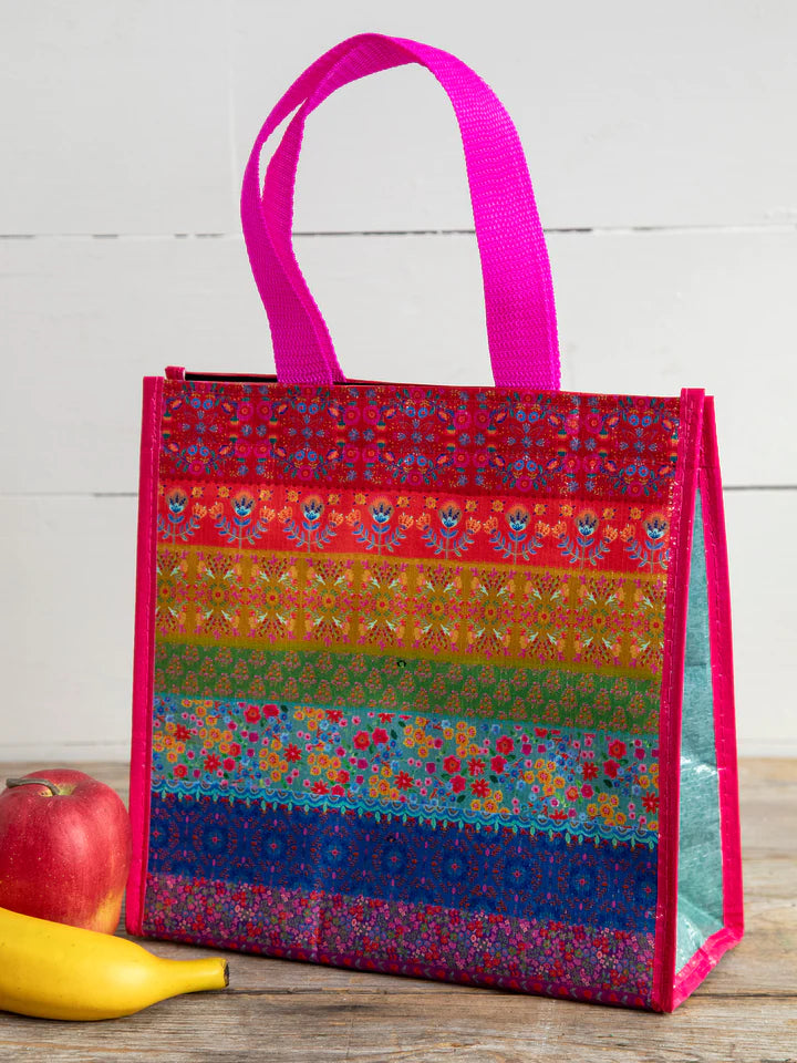 Natural Life - Insulated Lunch Bag - Rainbow Border