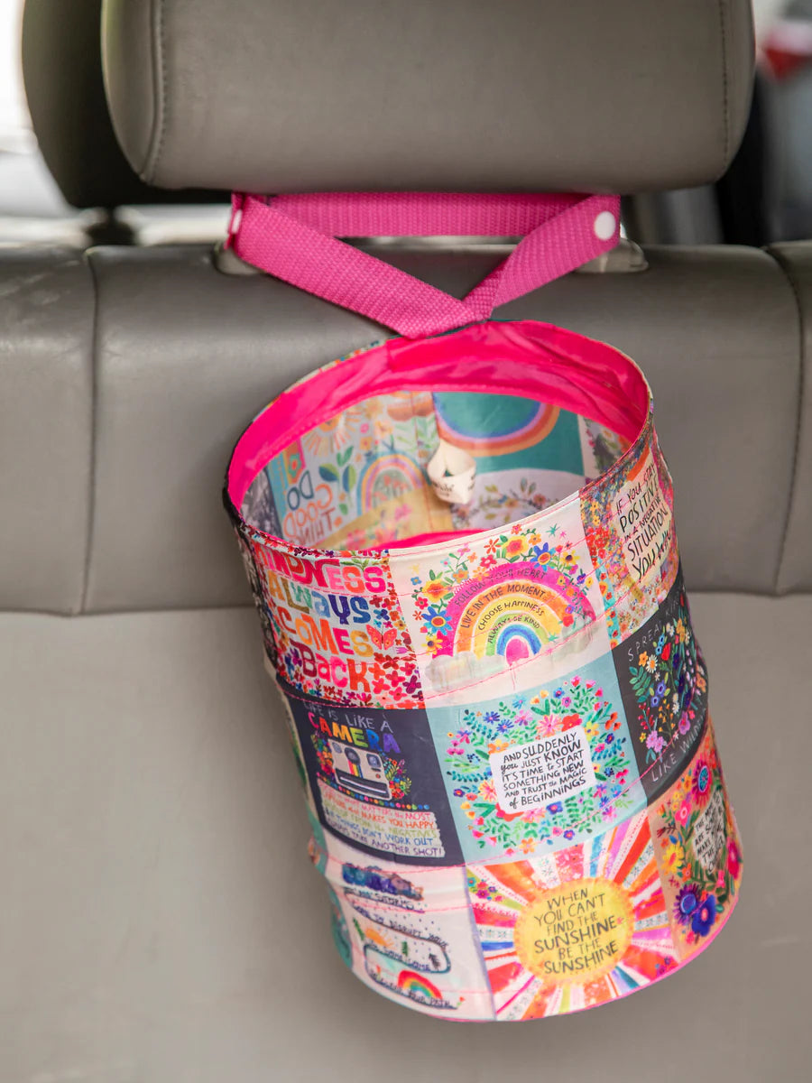 Natural Life - Pop-Up Car Trash Can - Chirp Patchwork