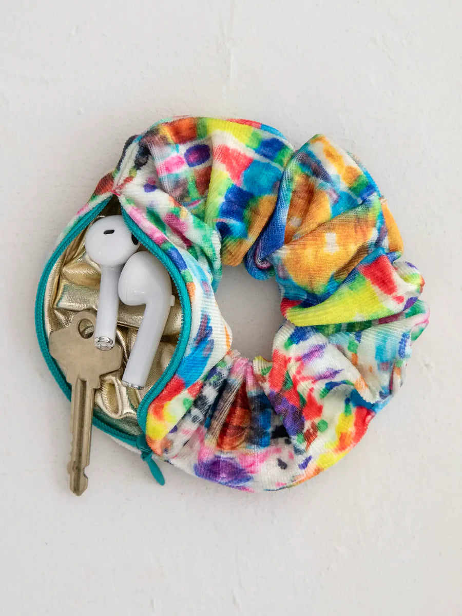 Natural Life - Hideaway Scrunchie - Fuchsia Marigold Tie-Dye