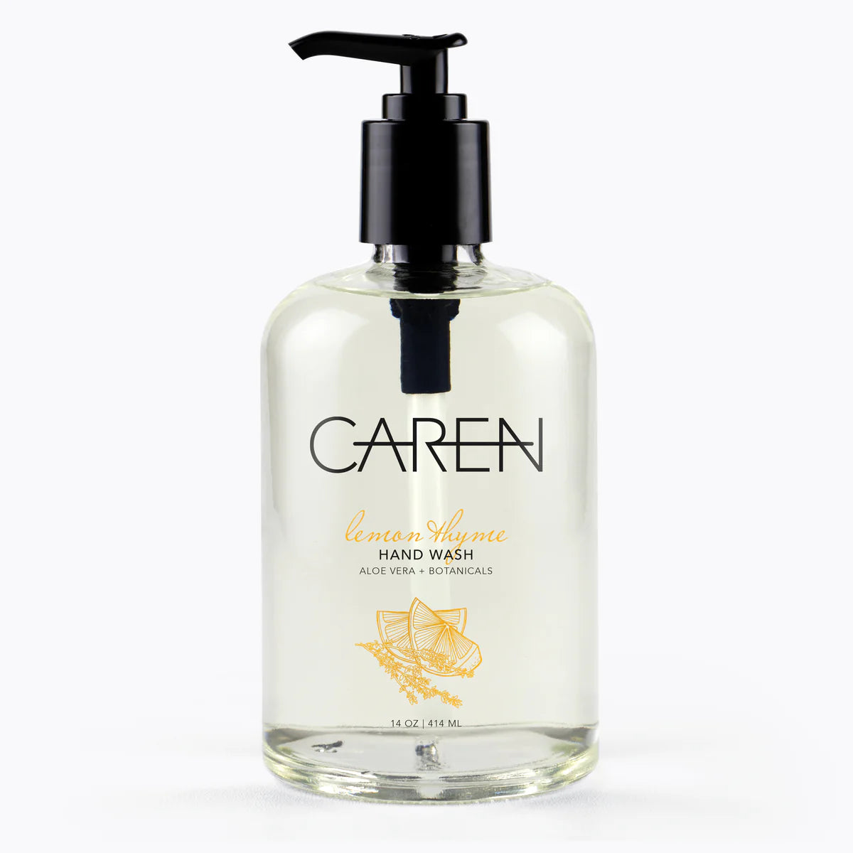 Caren - Hand Wash - Lemon Thyme - 14 oz Glass Bottle