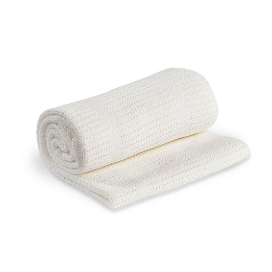 Mary Meyer - Lulujo Cellular Blanket – White – 39×31″