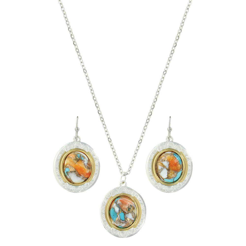 Montana Silversmith - Sweet Memories Mountain Glacier Turquoise Jewelry Set