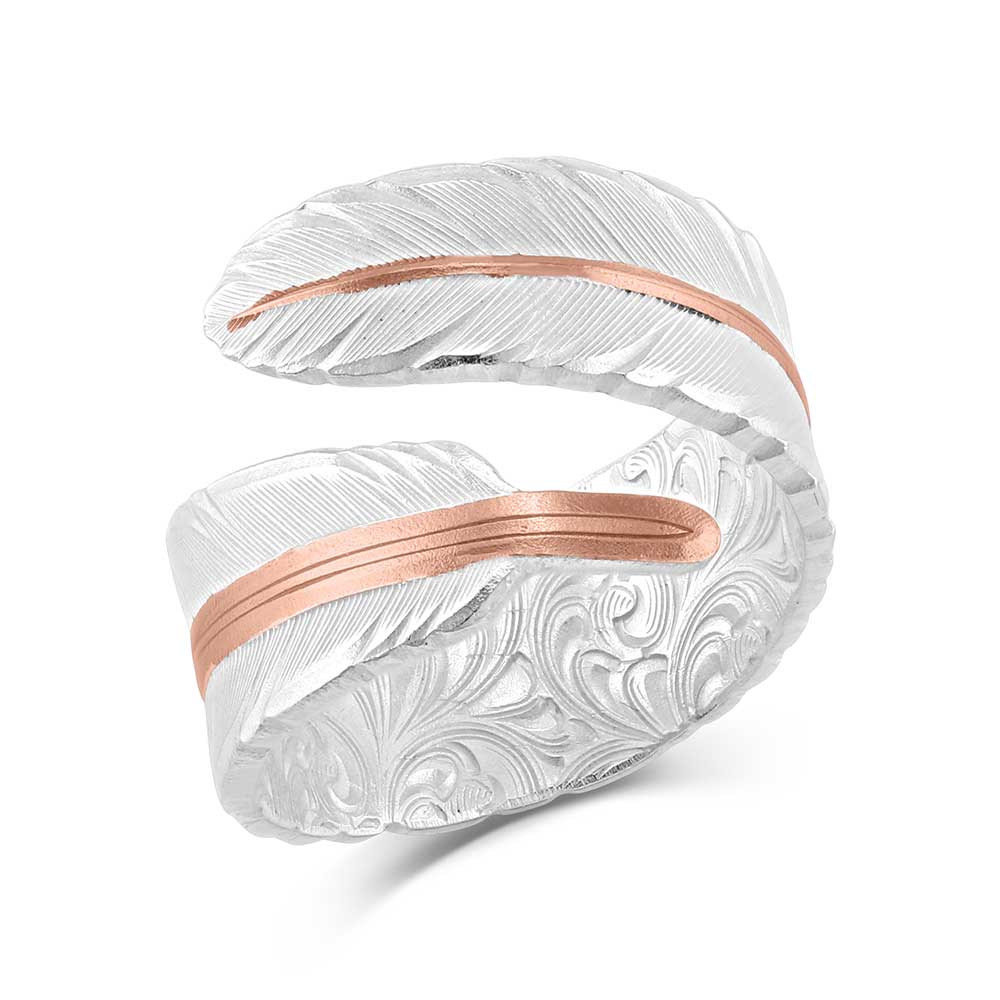 Montana Silversmith - Rose Gold Filament Feather Ring Size 8