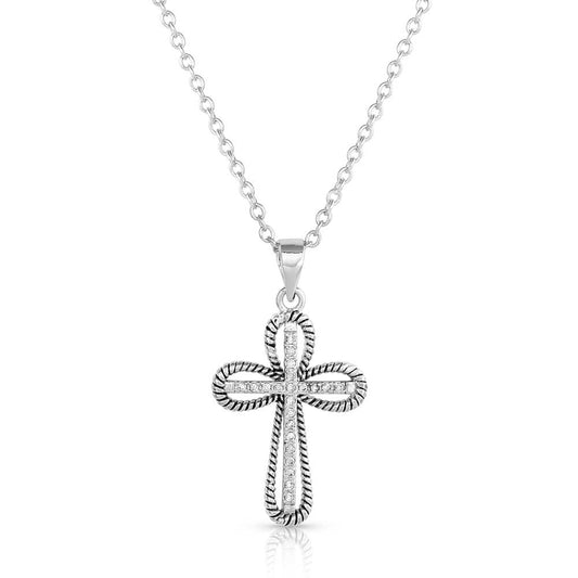 Montana Silversmith - Expressive Faith Crystal Cross Necklace