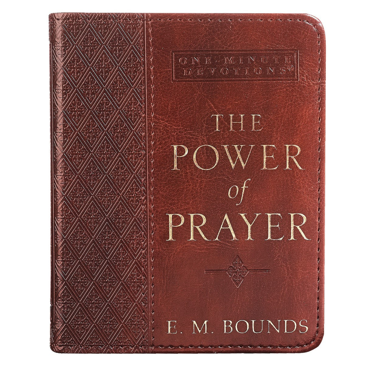 Christian Art Gifts - The Power of Prayer Brown Faux Leather One-Minute Devotions