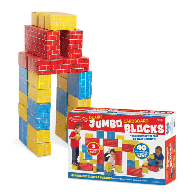 Melissa & Doug - Deluxe Jumbo Cardboard Blocks - 40 Pieces