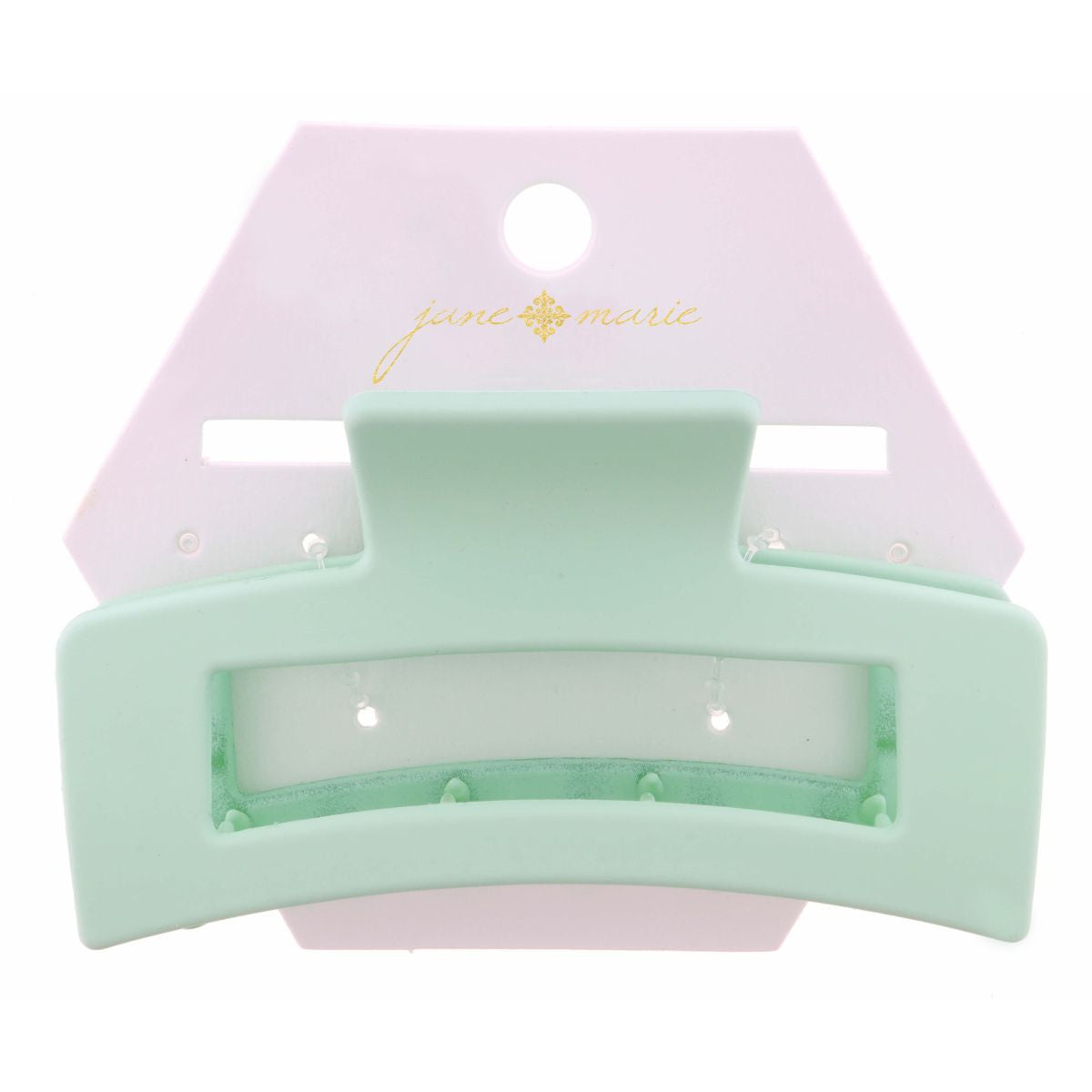 Jane Marie - LARGE MINT RECTANGLE CLAW HAIR CLIP