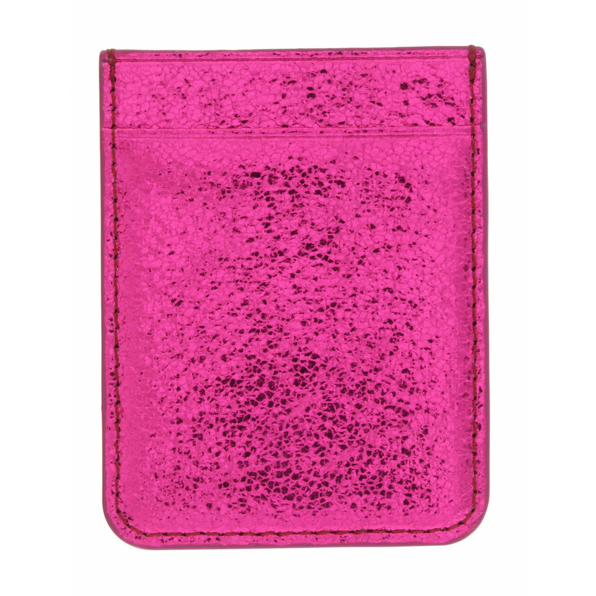 Jane Marie - HOT PINK METALLIC LEATHER PHONE WALLET