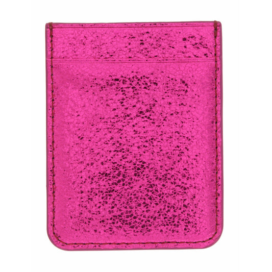 Jane Marie - HOT PINK METALLIC LEATHER PHONE WALLET