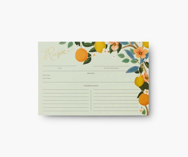 Rifle Paper Co - Citrus Grove Recipe Cards